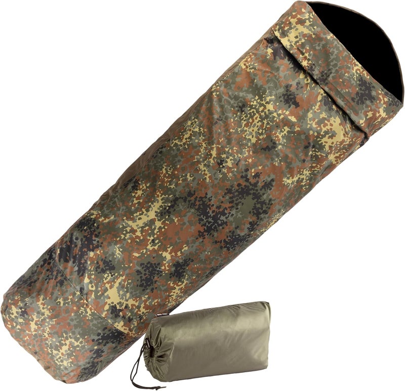 MIL-TEC Trilaminate Durable Waterproof Lightweight Breathable Tactical Outdoor Camping Hiking Generous Cut Sleeping Bag Cover with Zip Closure | Suitable for Various Sleeping Bags - Image 1